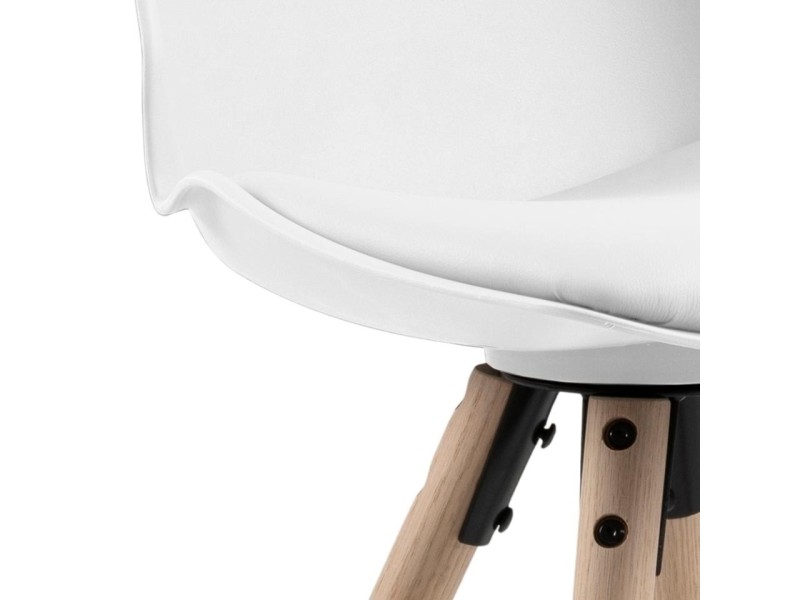 Stołek barowy Oslo biały high - ACTONA